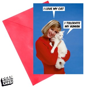 Поздравителна картичка  "Обичам си котката"